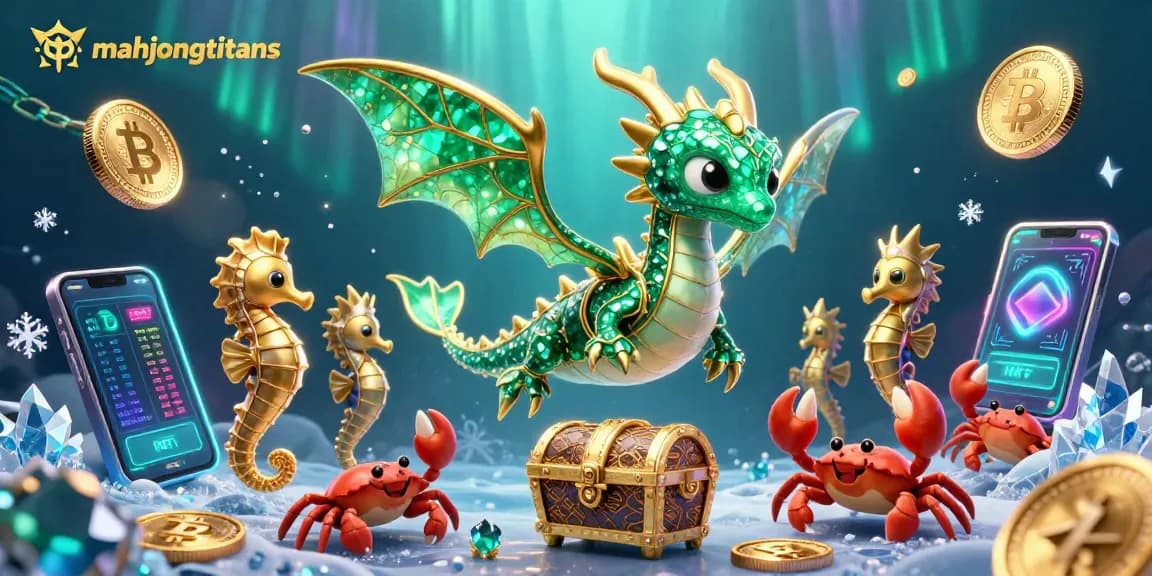 Experience mahjongtitans with a vibrant underwater casino adventure featuring a sea dragon and crypto elements.