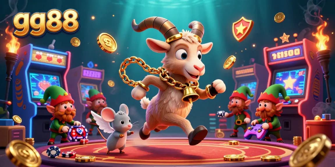 Experience thrill with gg88 in a festive holiday casino run by a Karmpus goat with playful gremlins.