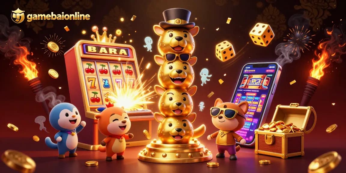 Experience fast-paced excitement with gamebaiionline's vibrant slot explosion and animated characters.