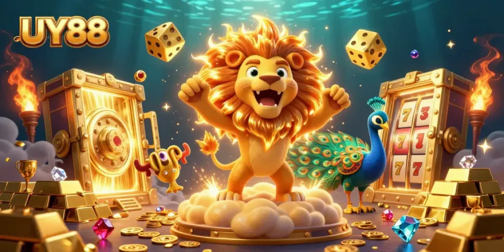 Experience UY88's thrilling casino adventure with vibrant graphics and a dazzling atmosphere.
