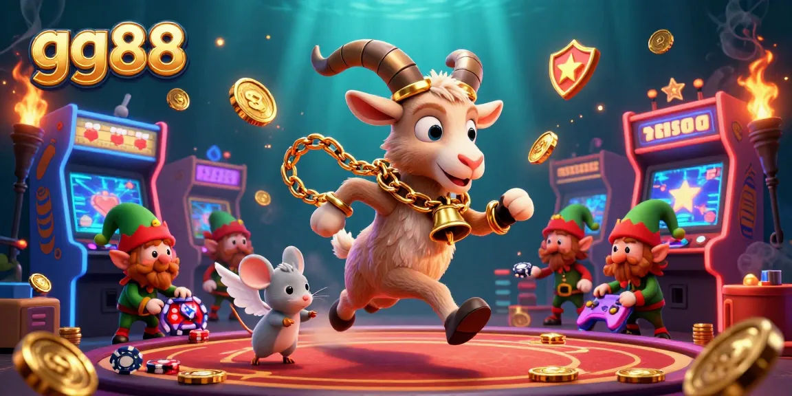 Experience thrill with gg88 in a festive holiday casino run by a Karmpus goat with playful gremlins.
