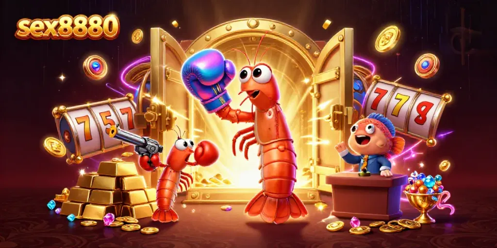 Experience thrilling gaming at sex8880 with vibrant characters in a dynamic casino atmosphere.