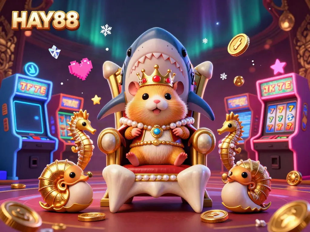 Experience the HAY88 online casino with thrilling games in a vibrant, engaging 3D illustration.