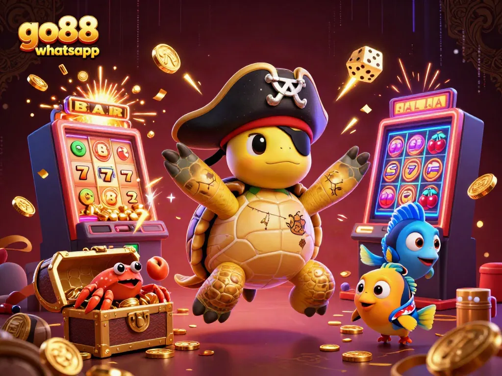 Experience the thrill of gaming with go88 whatsapp, featuring pirate-themed characters and dynamic casino elements.