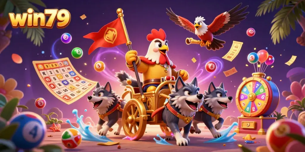 Win79 engages players with:

 spinning prize wheels and colorful lottery balls as they embark on a thrilling gaming adventure.