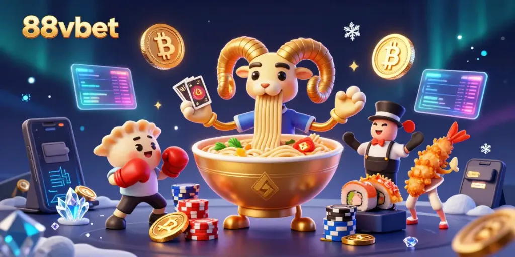 Engage in thrilling gameplay with 88vbet as dynamic characters deal cards and stack chips in a vibrant casino scene.