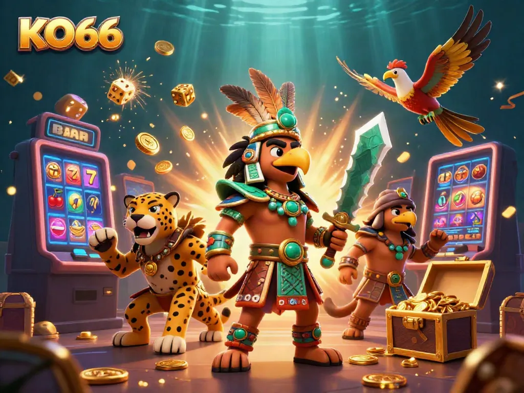 Engage with KO66's exciting casino experience filled with rich 3D visuals and game elements.