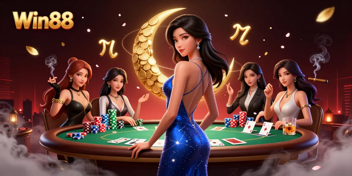 Experience the thrill of winning at Win88 with our captivating illustrated casino scene.