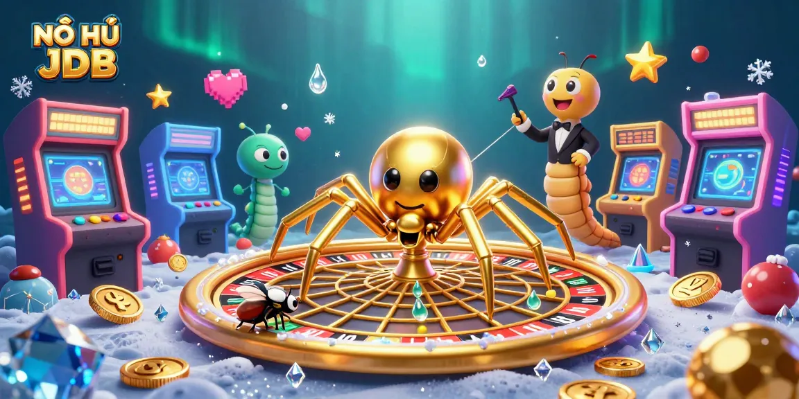 Experience high-stakes thrills with NỔ HŨ JDB in a dazzling animated casino scene.