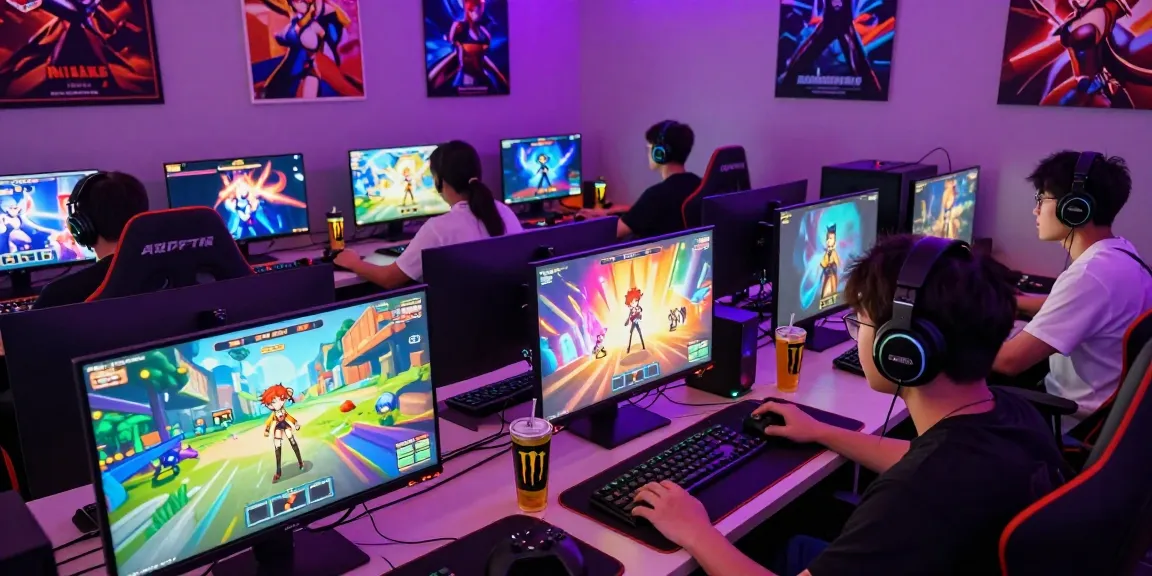 Engaged players enjoying trans hentai games in a vibrant gaming setup, showcasing dynamic storytelling.