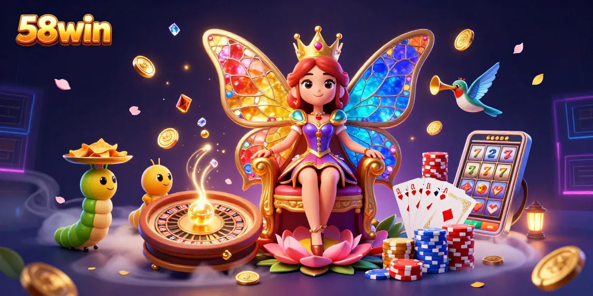 Experience vibrant gaming with 58win featuring animated casino characters and thrilling gameplay elements.