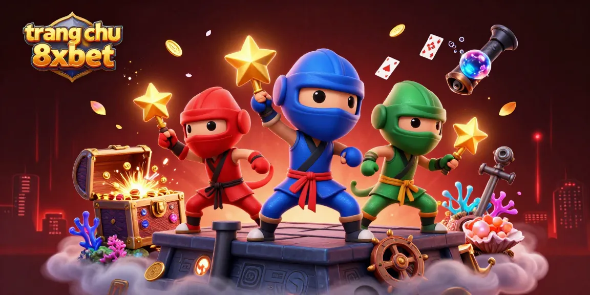 Experience thrilling gameplay at trang chu 8xbet with a dynamic scene featuring vibrant characters and casino elements.