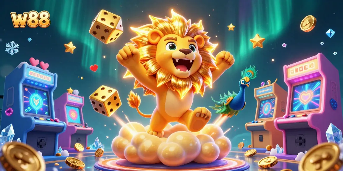 w88 offers an immersive gaming experience, blending fun characters and vibrant casino elements.
