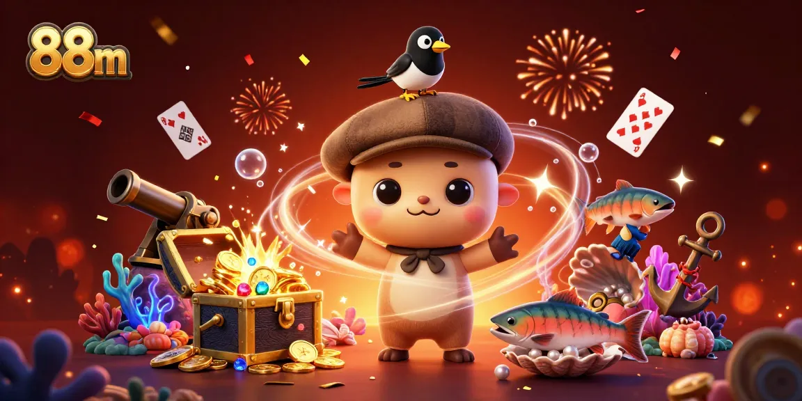 Experience 88m excitement with the playful Nessie and gold treasures in this vibrant casino scene.