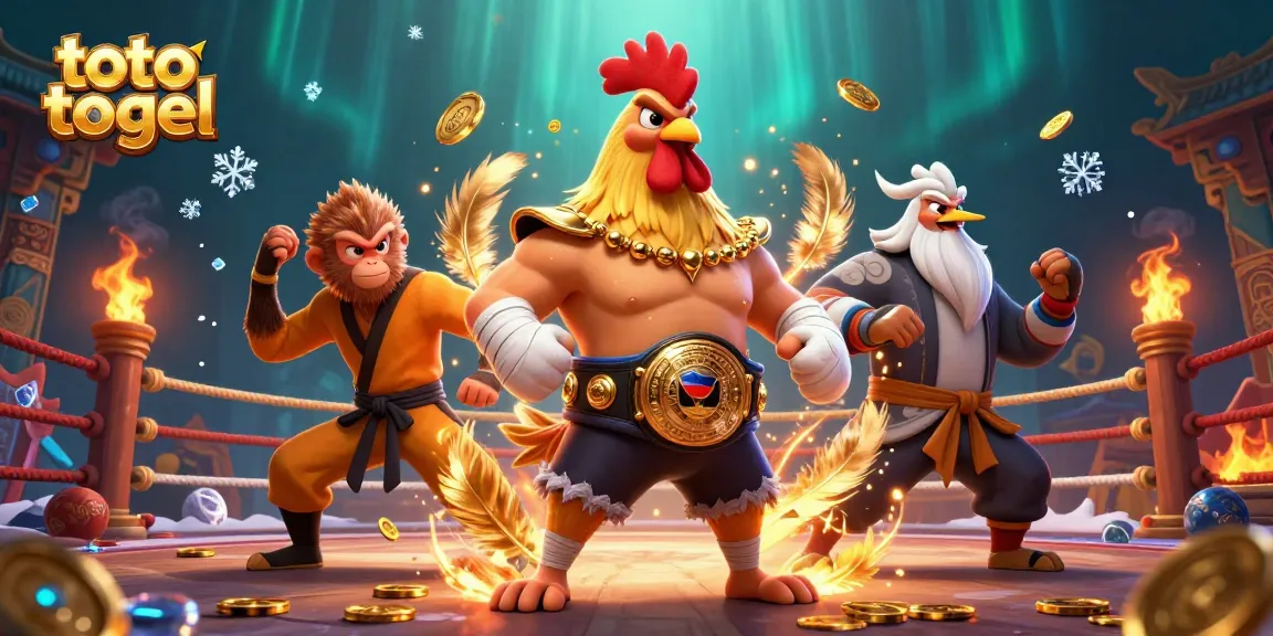 Experience the thrill of toto togel with vibrant characters in an action-packed casino scene.