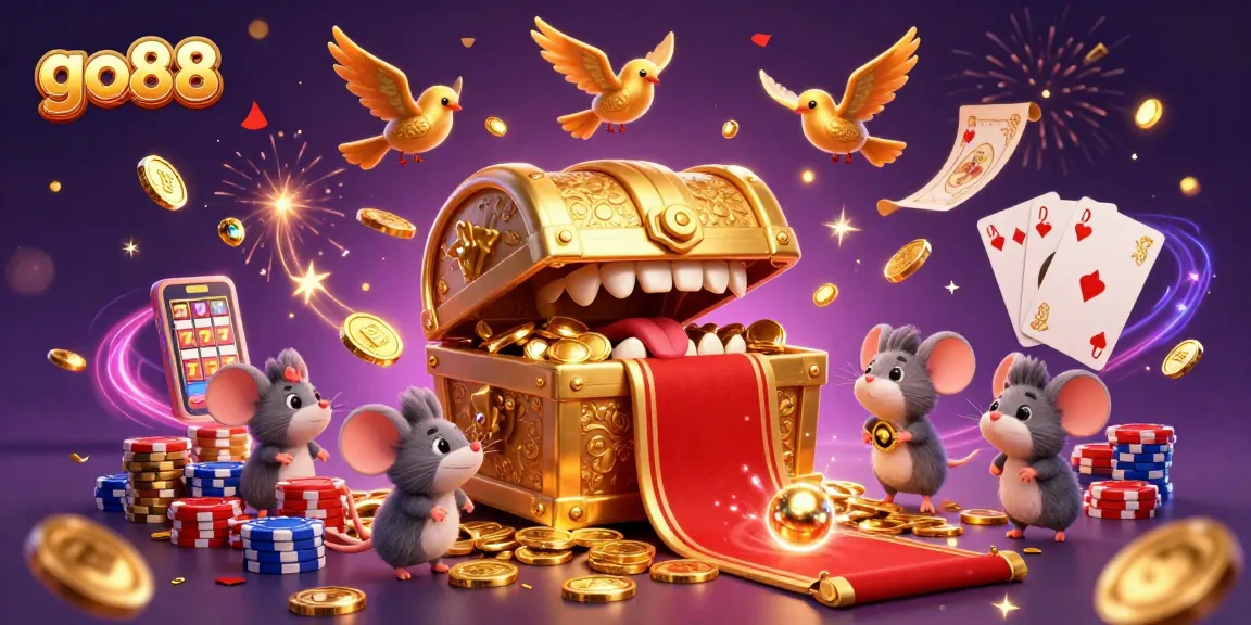 Experience excitement with go88 as golden treasures and vibrant games create a thrilling casino atmosphere.