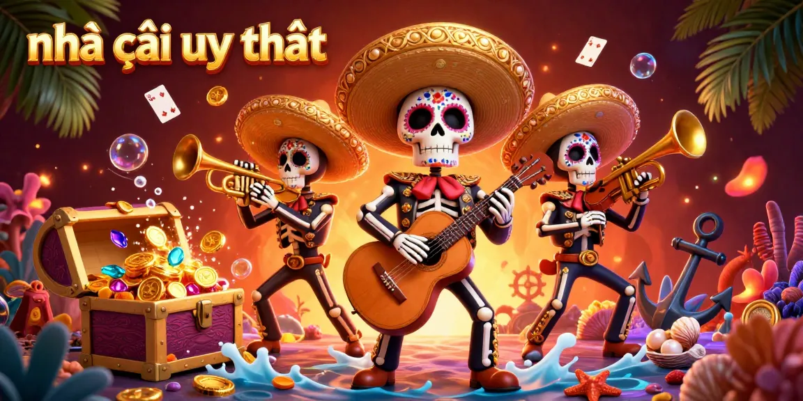 Experience the vibrant energy of nhà cái uy tín with this engaging illustration, showcasing gambling elements in a festive setting.