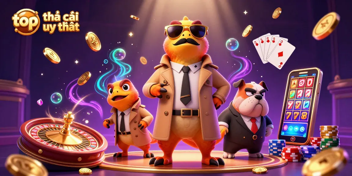 Experience thrilling gameplay with top nhà cái uy tín in an exciting casino scene featuring unique characters.