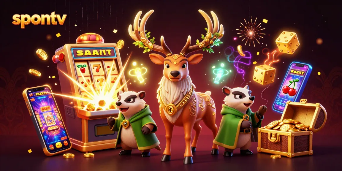 Engage with spontaneous sports streams on spontv, featuring high-energy casino illustrations.
