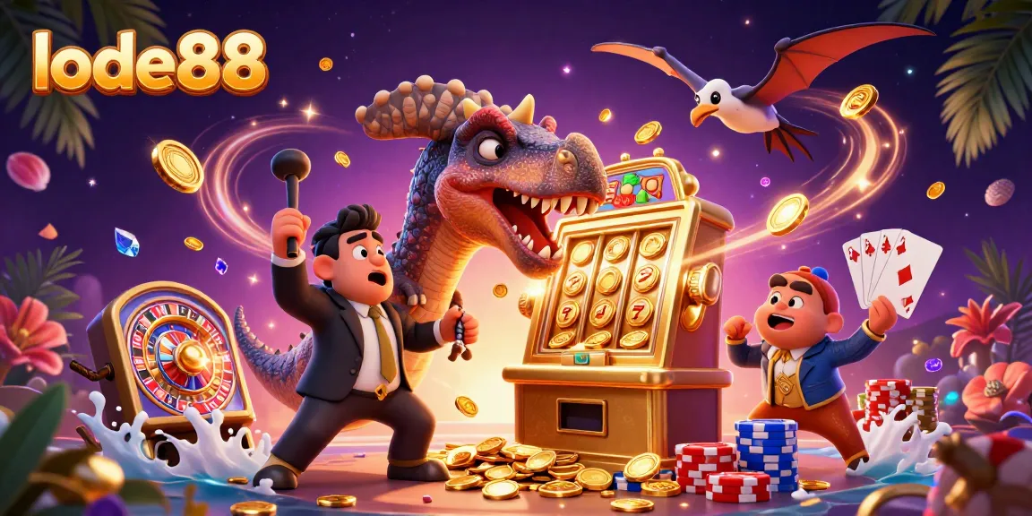 Lode88 brings excitement with a pachycephalosaurus and bonanza of gold coins!