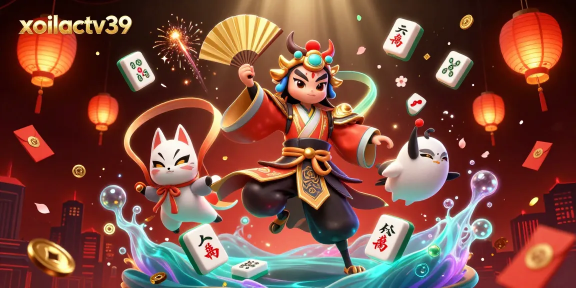 Join the excitement of gambling with xoilactv39, showcasing a vibrant casino scene with action-packed elements.