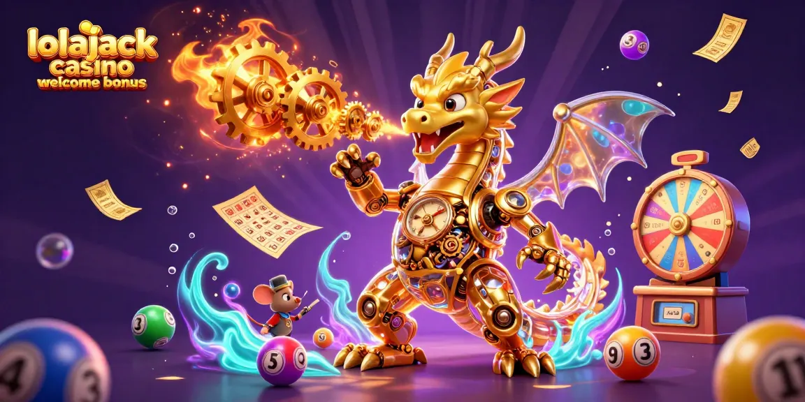 Experience the thrilling lolajack casino welcome bonus with vibrant symbols and dynamic gaming elements.