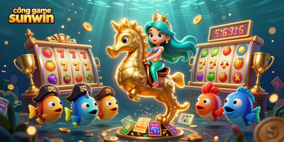 Engage in thrilling gameplay at cổng game sunwin with colorful slot reels and dynamic characters.