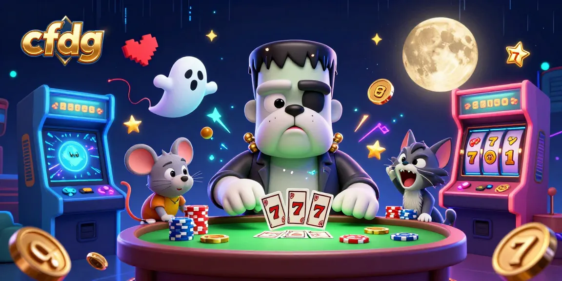 Engage with thrilling casino action at cfdg featuring quirky characters in a vibrant gaming scene.