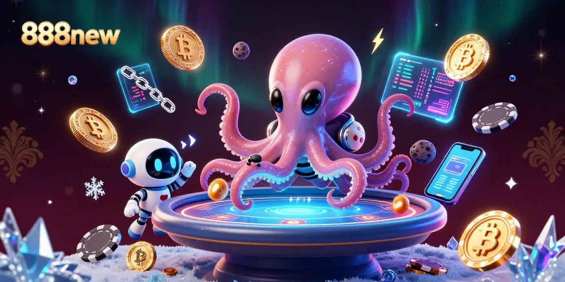 Join the excitement of the 888new poker galaxy with vibrant alien characters and cryptocurrency action!