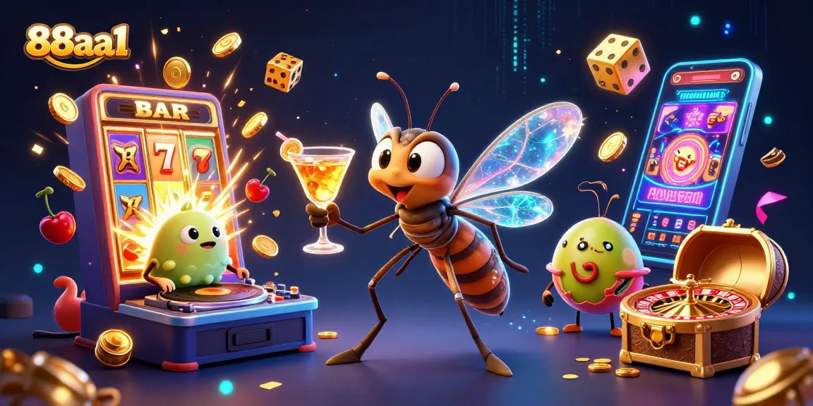 Experience thrilling gaming at 88aa1 with our vibrant casino scene featuring unique characters.