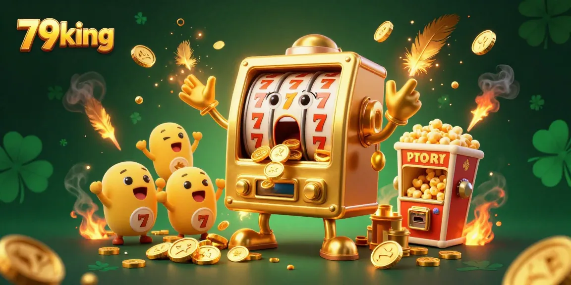 Experience the excitement of 79king with golden slot machines celebrating their jackpot wins in a vibrant casino scene.