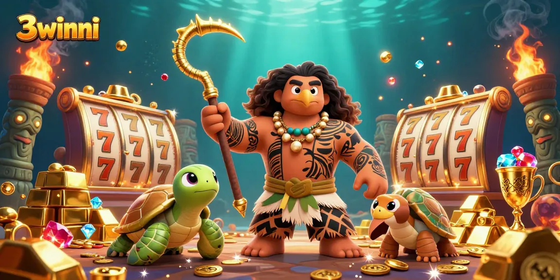 Experience thrilling gaming at 3winni with vibrant slot reels and treasures in a rich underwater scene.